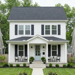 Porchside Retreat With Inked Shutters