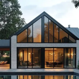 Gable House Flair: Evening Glow Reflections