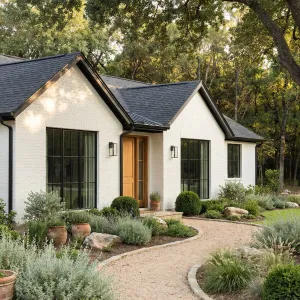 Garden Path Cottage With Soft Contrast