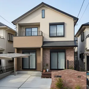 Brick-Warm Balcony Gable Home