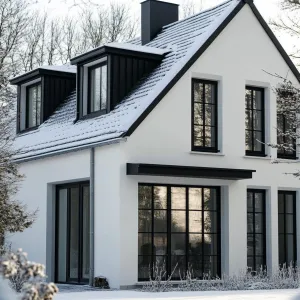 Black Steel Frame With Contrasting White Plaster