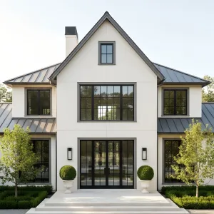 Steel Gable Modern Courtyard