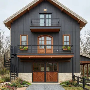 Charcoal Barn Loft With Timber Charm