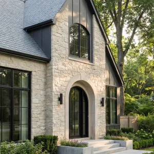 Slate Gabled Retreat With Framed Arch