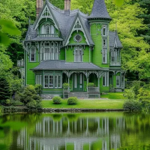 Victorian Mansion in Mystery Green