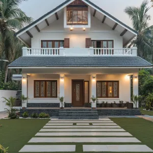 A Kerala House with a Smile: Gables and Greens Galore
