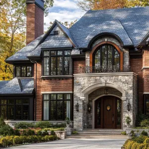 Suburban Brick Majesty with a Slate Crown