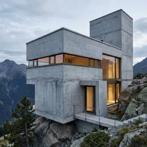 Mountain Perch Sheer Concrete Stronghold