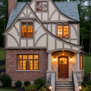 Rustic Dreamscape: Where Bricks Meet Beams