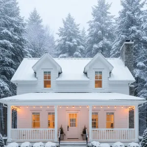 Trio-Dormer Porchlight Farmhouse