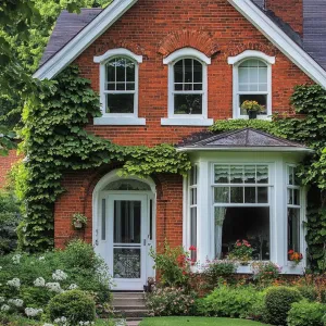 Charming Brick Abode with Ivy Adornments