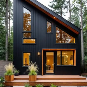 Sleek Silhouette Amidst the Pines