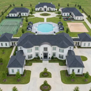 Playful Country Compound With Resort Courtyard