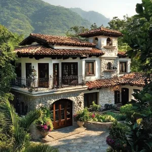 Stone Villa Nestled in Lush Mountains