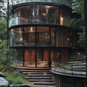 Circular Canopy Castle: Enveloped in Nature