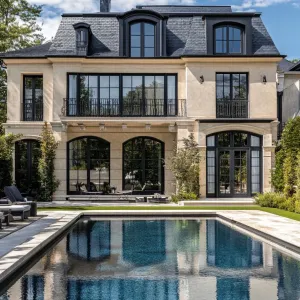 Elegant French Mansion With a Pool