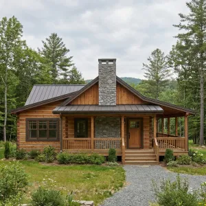 Cozy Timber Retreat With Stone Hearth