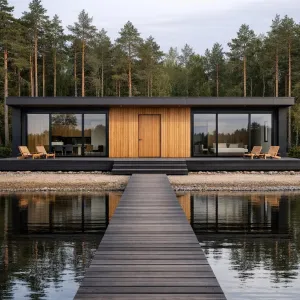 Nordic Lakeshore Pavilion Hideaway