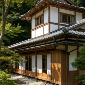Mystical Wooden Haven Under Tall Trees