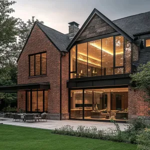 Brick and Glass Glitz Mansion