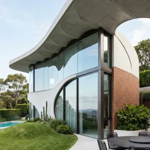 Tidal Curve Gardenview Glass Villa