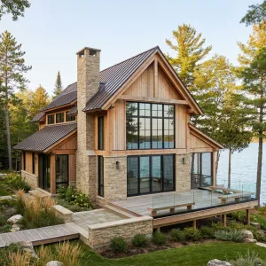 Lakeside Timber Loft With Glass Horizon