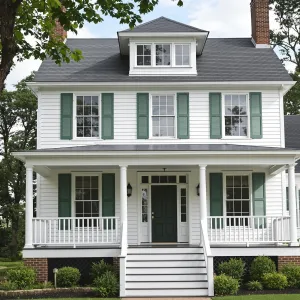 Graceful Green-Trimmed Getaway