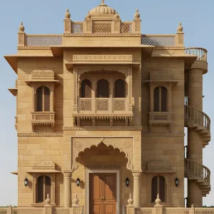 Carved Sand Domefront Townhouse