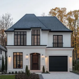 Majestic Mansion with Monochrome Mystique