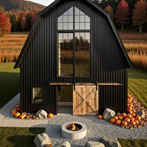 Midnight Barn with Pumpkin Spice Delight