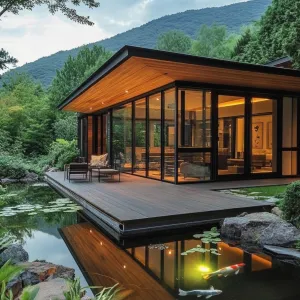 Koi-Side Kontemplation: The Glass Wall Wonder