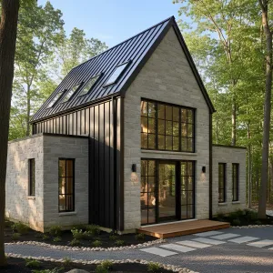 Black-Ridged Limestone Garden House