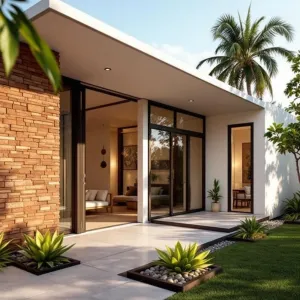 Modern Oasis with a Brick Twist