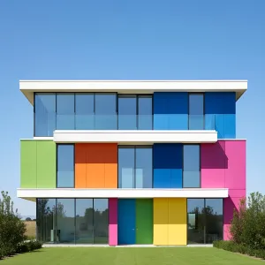 Palette Stack Residence With White Horizon Lines