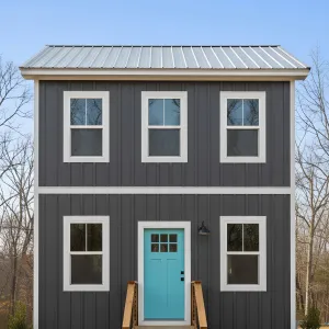 Charcoal Board-and-Batten Micro House