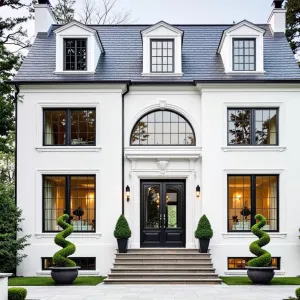 A Palatial Welcome: The Grand Villa Facade