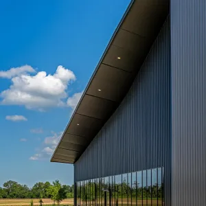 Sleek Steel Canvas Under a Big Blue Sky
