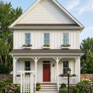Charming Gabled Cottage With Red Door
