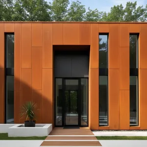 Rust Aura Courtyard Facade