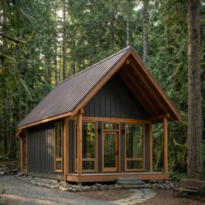 Evergreen Porchfront Sanctuary Cabin