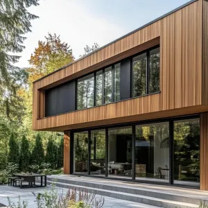 Timber-clad Walls With Minimalist Landscaping