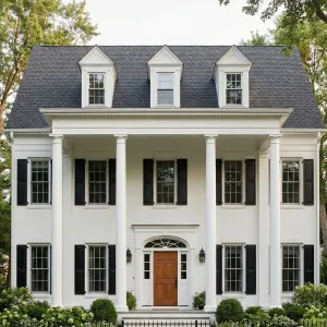 Columned White Haven With Ebony Frames