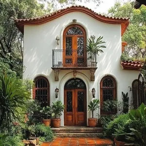 Quaint Adobe Dwelling with Arched Elegance
