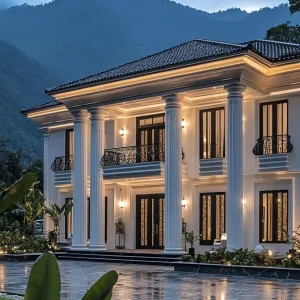 Majestic Manor with Columns of Grace
