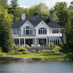 Lakeside Luxury With a Symmetrical Charm