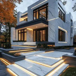 A Minimalist Marvel: The Glowing Steps of Modern Elegance