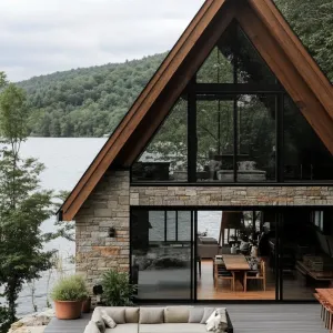 Cozy A-Frame Sanctuary with a Splash of Sophistication