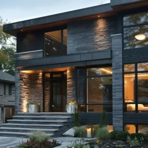 Charcoal Grey Exterior Walls