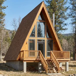 Alpine A-Frame Glassfront Cabin