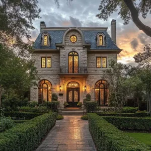 Statuesque Chateau With Glowing Allure